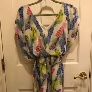 Feather Printed Dress